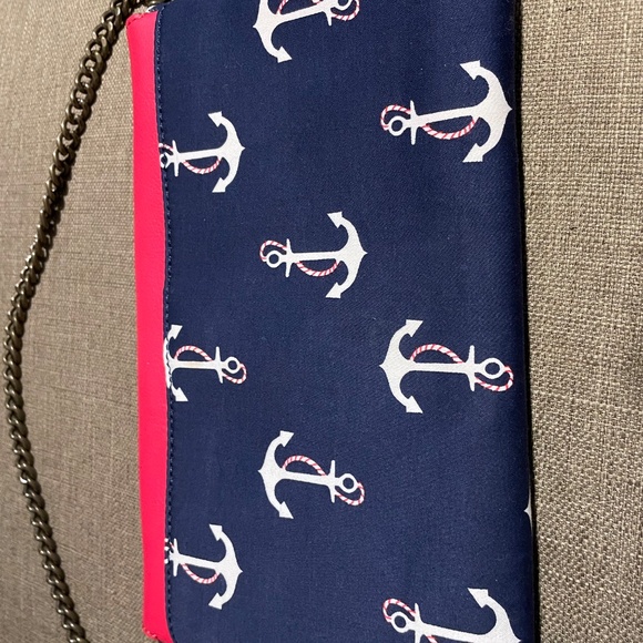 J. Crew Nautical Mariner Sailor anchor shoulder bag/clutch - Picture 8 of 9